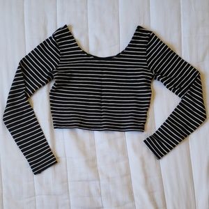 American Apparel long Sleeve Crop Top